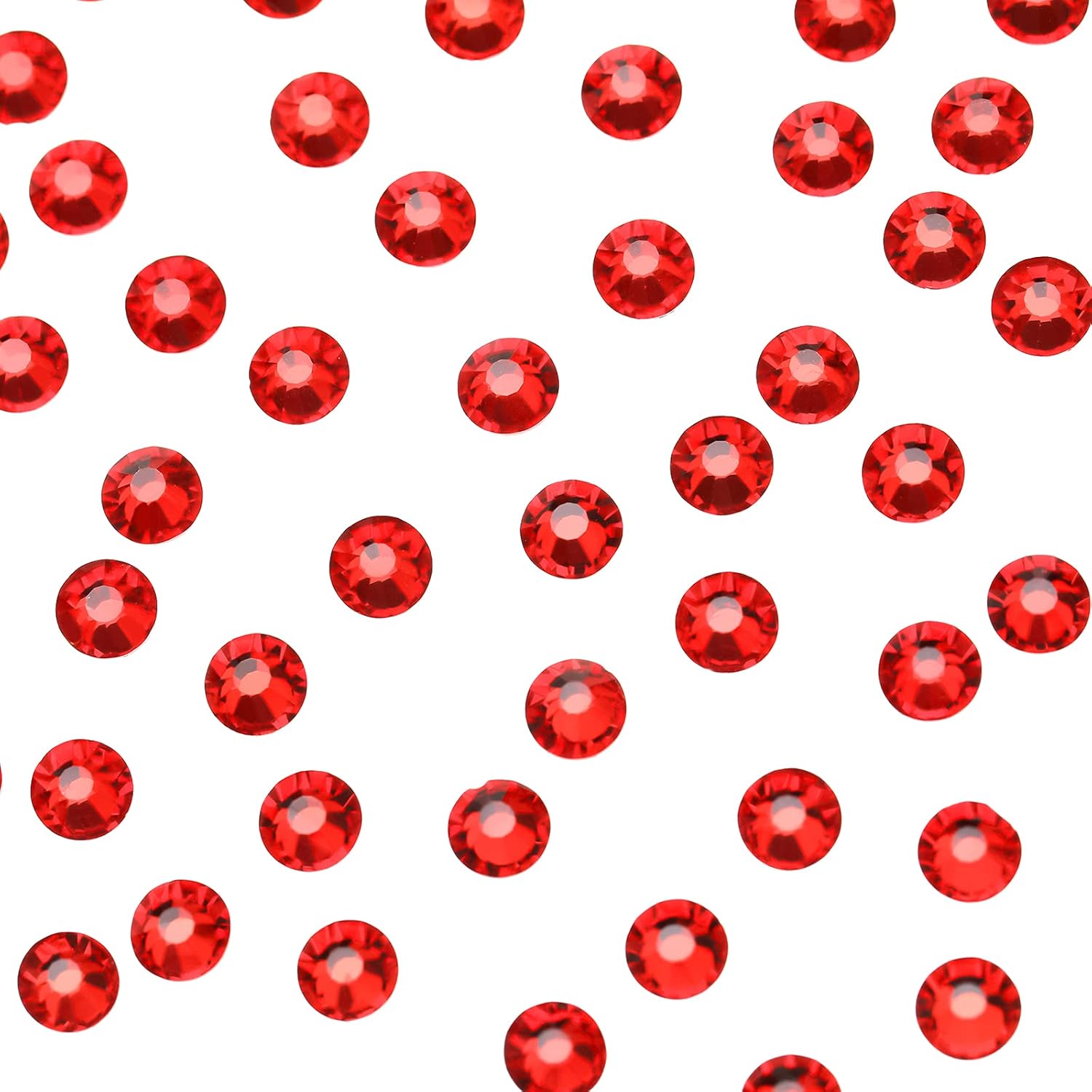 2880 Pieces Crystal Diamond Rhinestones Flat Back Round Gems Charms Stones Rhinestones Crystals Round Beads Flat Back Glass (Red,SS20) : Arts, Crafts & Sewing