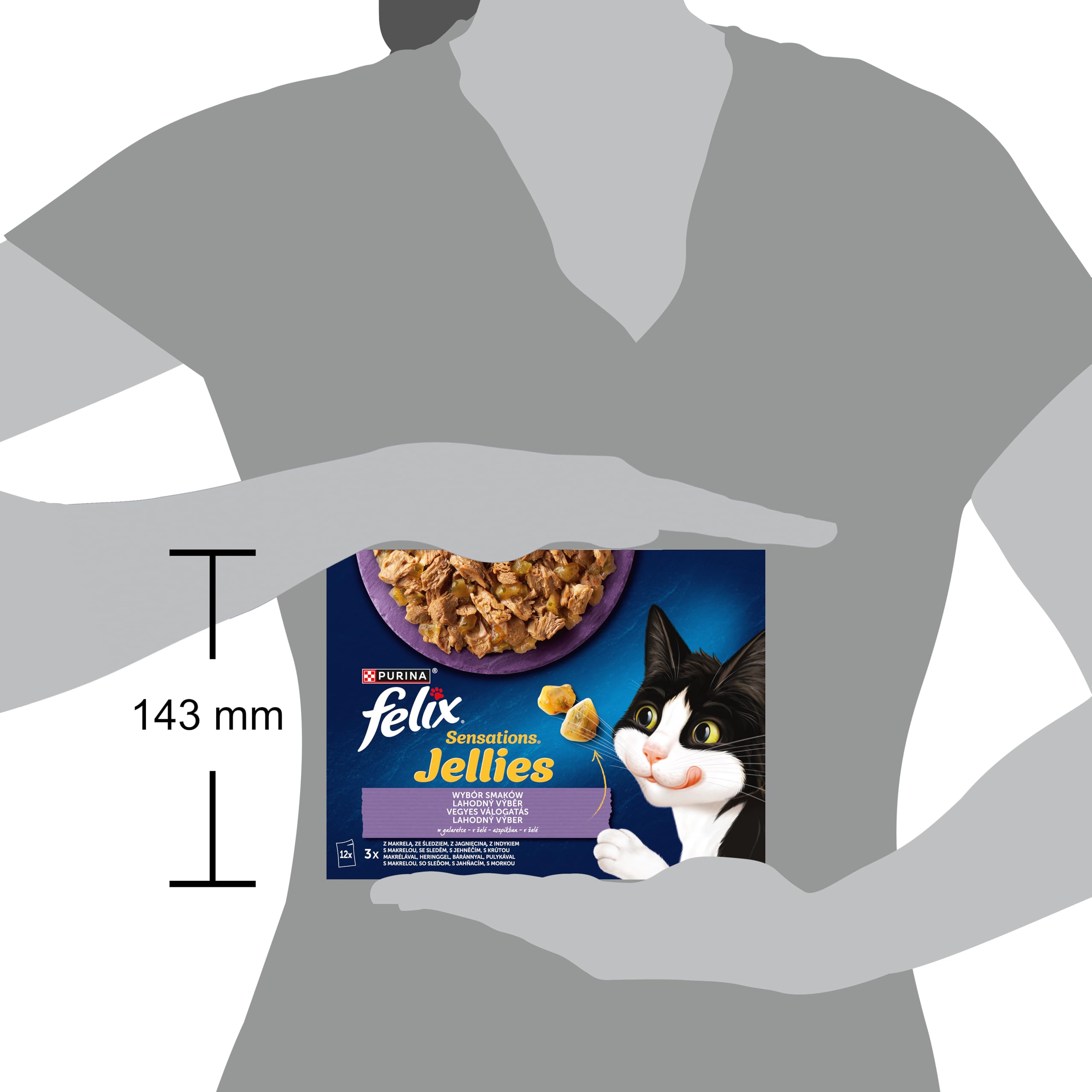 Purina Cibo per gatti Felix Sensations Tacchino Agnello 12 x 85 g