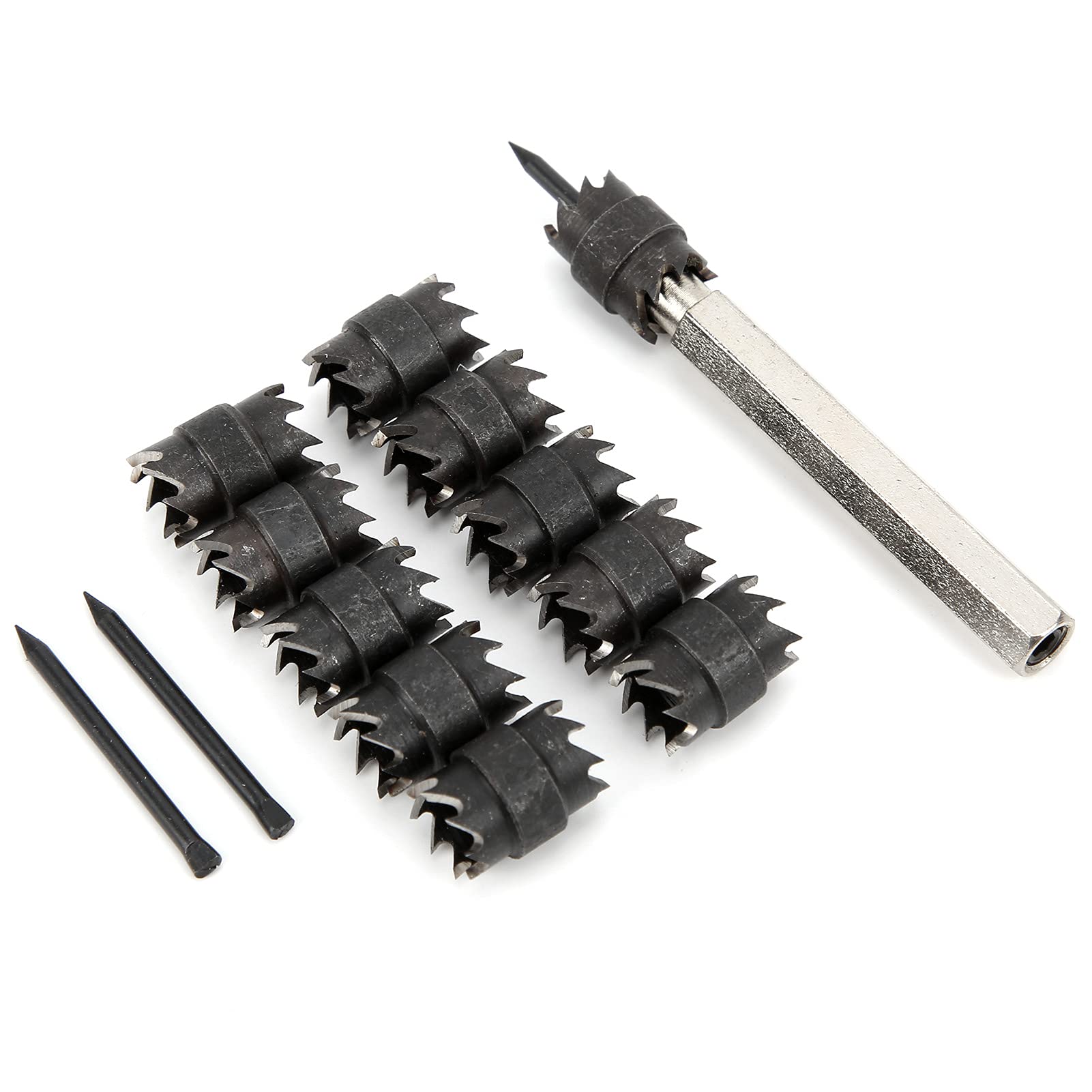 Mavaol 13Pcs Spot Weld Cutter Set Rotary 3/8in Drill Bits Metal Hole Remover Power Tool