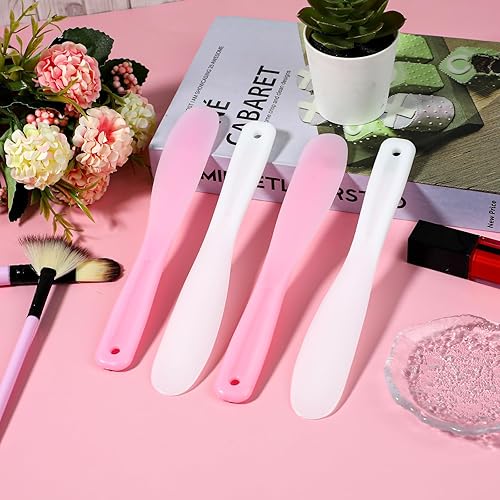 Miniatura 7 de Espátula grande de plástico para maquillaje, 10 unidades, reutilizable, espátula cosmética facial, aplicador de máscara facial, espátula de belleza,