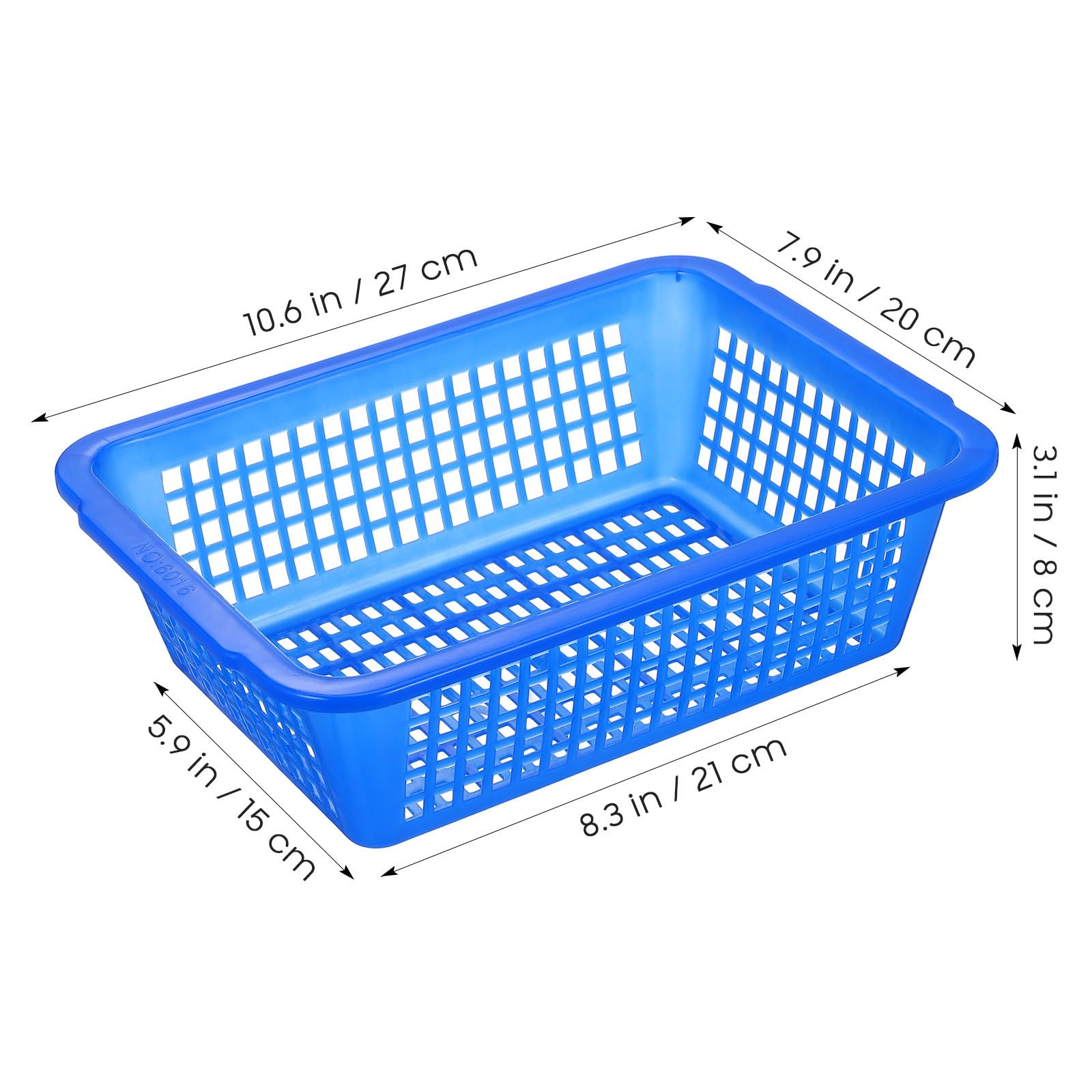 Cabilock 4pcs Storage Baskets Supermarket Basket Household Fruit Baskets Kitchen Accessory Plastic Organizer Basket, Stackable Design for Easy Storage, Perfect for Kitchen and Office Use