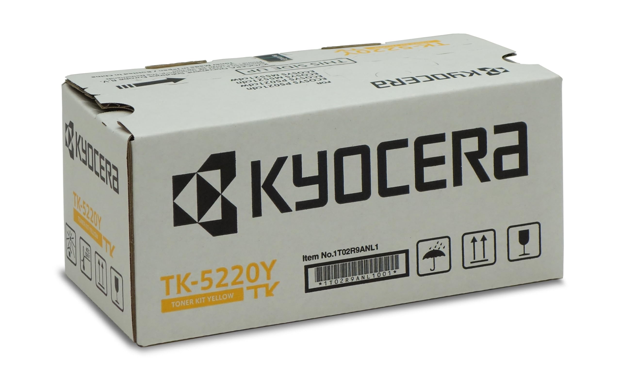 Kyocera TK-5220Y Original Toner Gelb 1T02R9ANL1. Toner Drucker ECOSYS M5521cdn, ECOSYS M5521cdw, ECOSYS P5021cdn, ECOSYS P5021cdw.