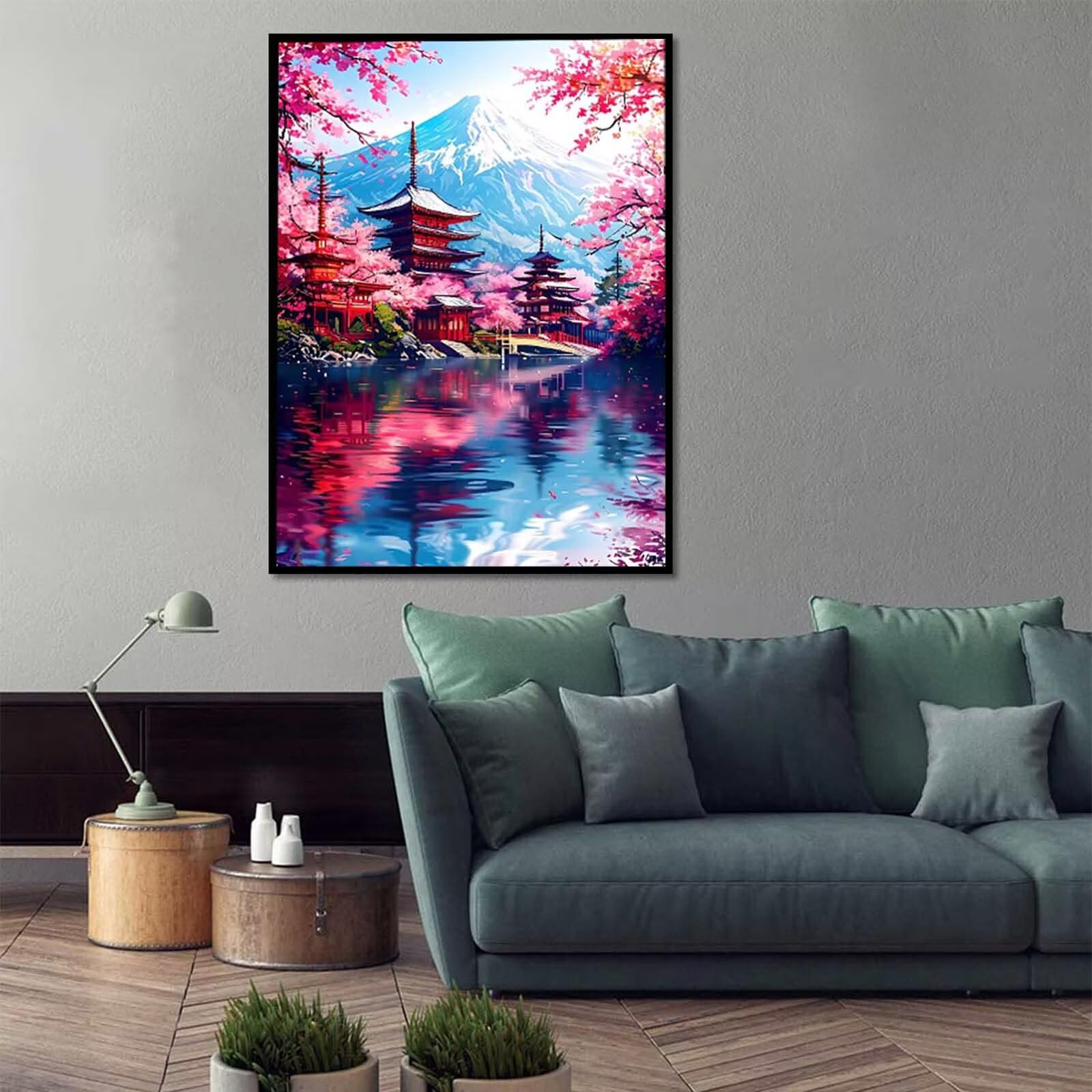Malowanie po numerach, dla dorosłych, do malowania po numerach, Japonia, łatwe zestawy do malowania dla dorosłych i początkujących, DIY, akrylowy pigment, rysunek, malarstwo, sztuka, rękodzieło