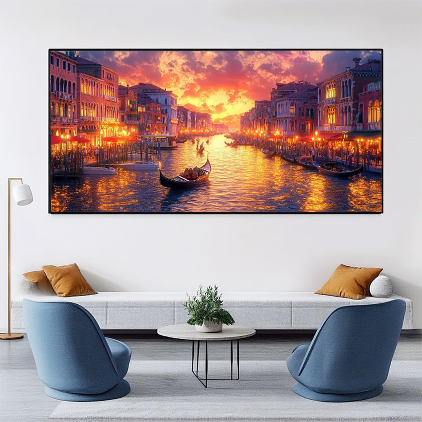 Peinture Numero Adulte Bateau Peinture Numéro Architecture DIY Coloriage par Numero Adulte 90x180cm avec Pinceaux et Acryliques, Sans Cadre, Kit Activité Manuelle Pour Décoration Maison Salon RB-57