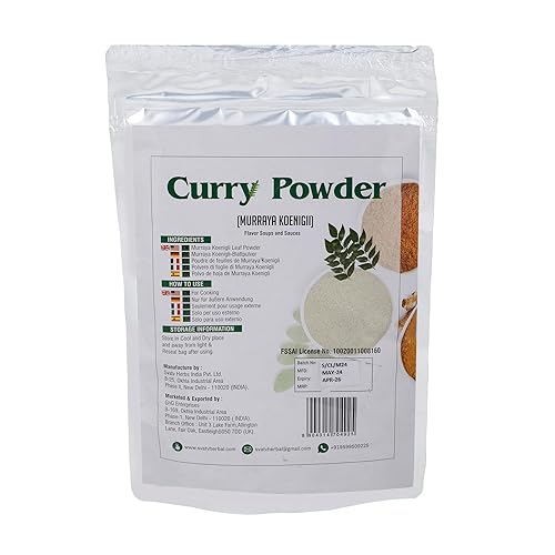Miniatura 2 de SVATV Curry en polvo  Murraya Koenigii  Condimento de curry en polvo  Karieppilai, Karivepaaku, Kari Patta o hojas de neem dulce  Polvo de curry de