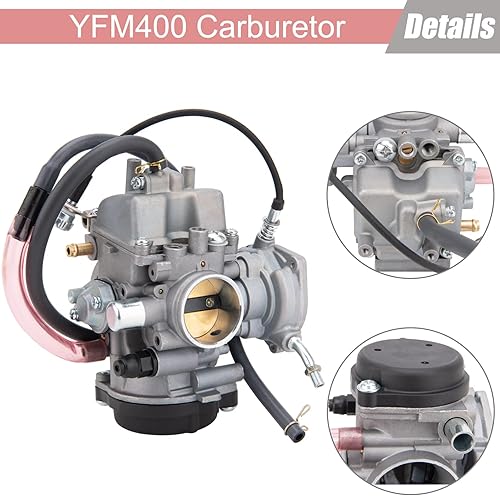 Miniatura 2 de Carburador YFM400 compatible con ATV Yamaha 2000-2006 Kodiak 400 YFM400 y Big Bear 400, 2004-2006 Bruin 350, Wolverine 350 2006-2009, Grizzly 350
