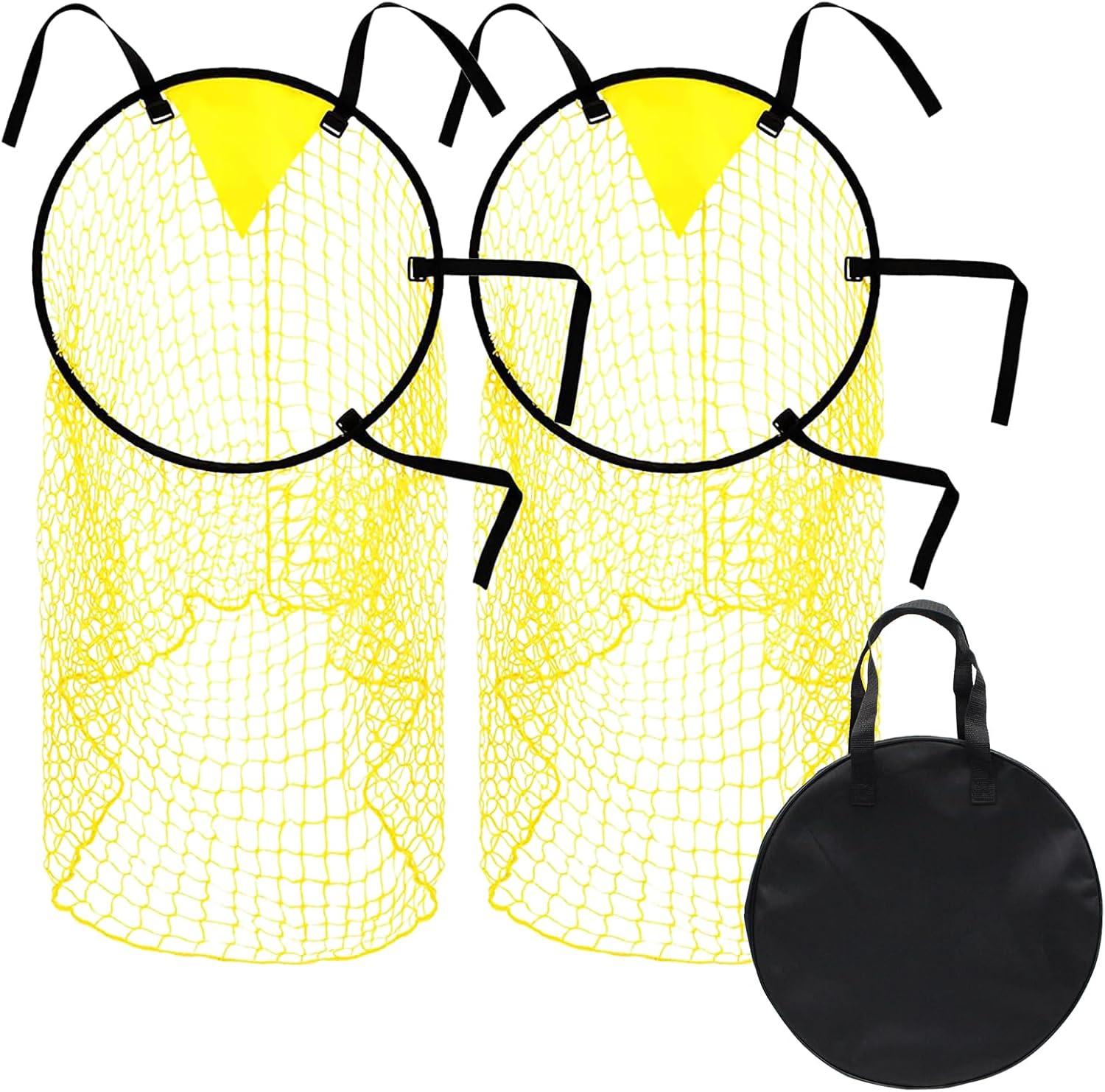 2 Pieces Top Bins Football Targets, Football Target Net With Storage