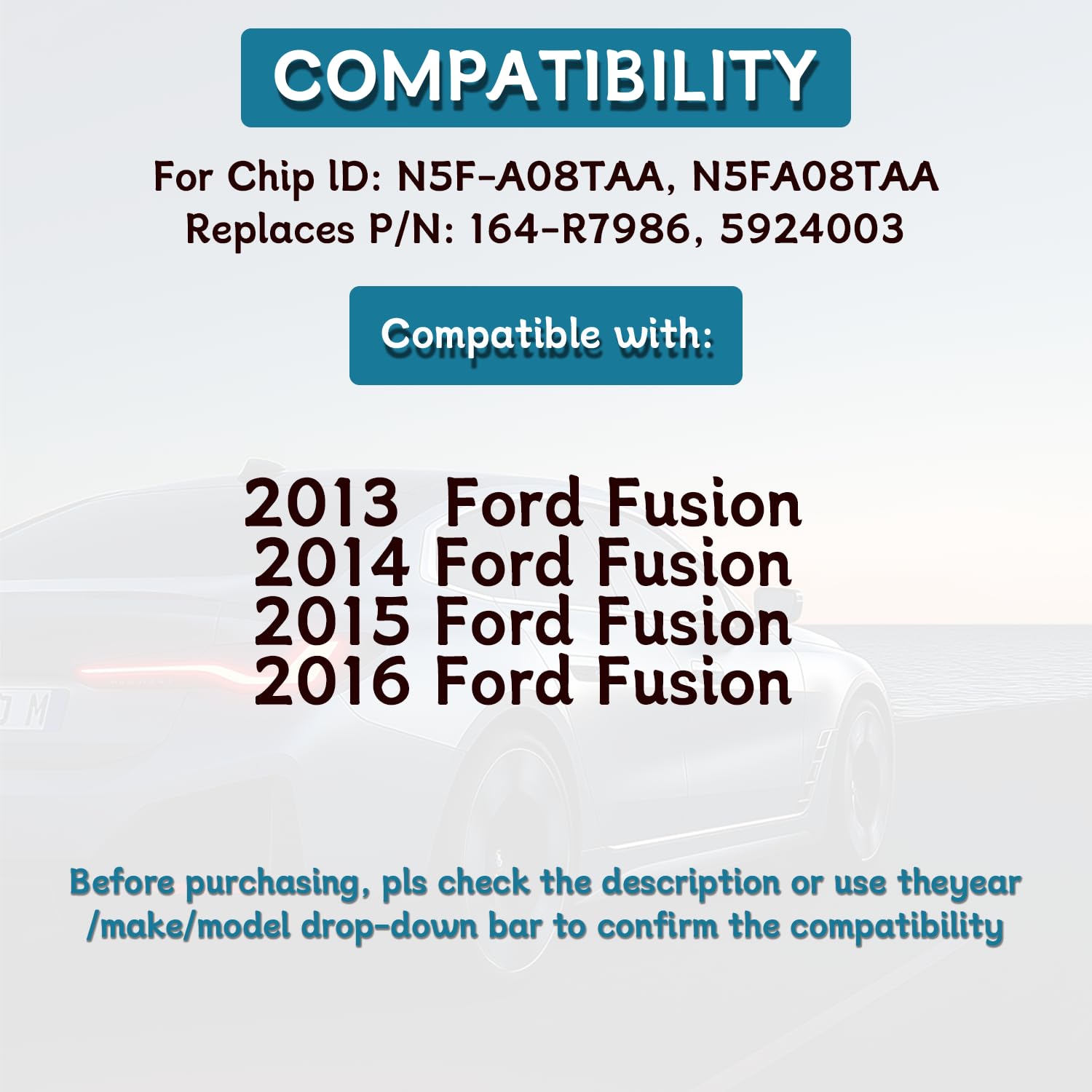 Flip Key Fob Replacement Remote Key for Ford Transit 2019 2020 2021 Key Ford Transit Connect 2019-2023 Keyless Entry N5F-A08TAA 164R8236 164R8281