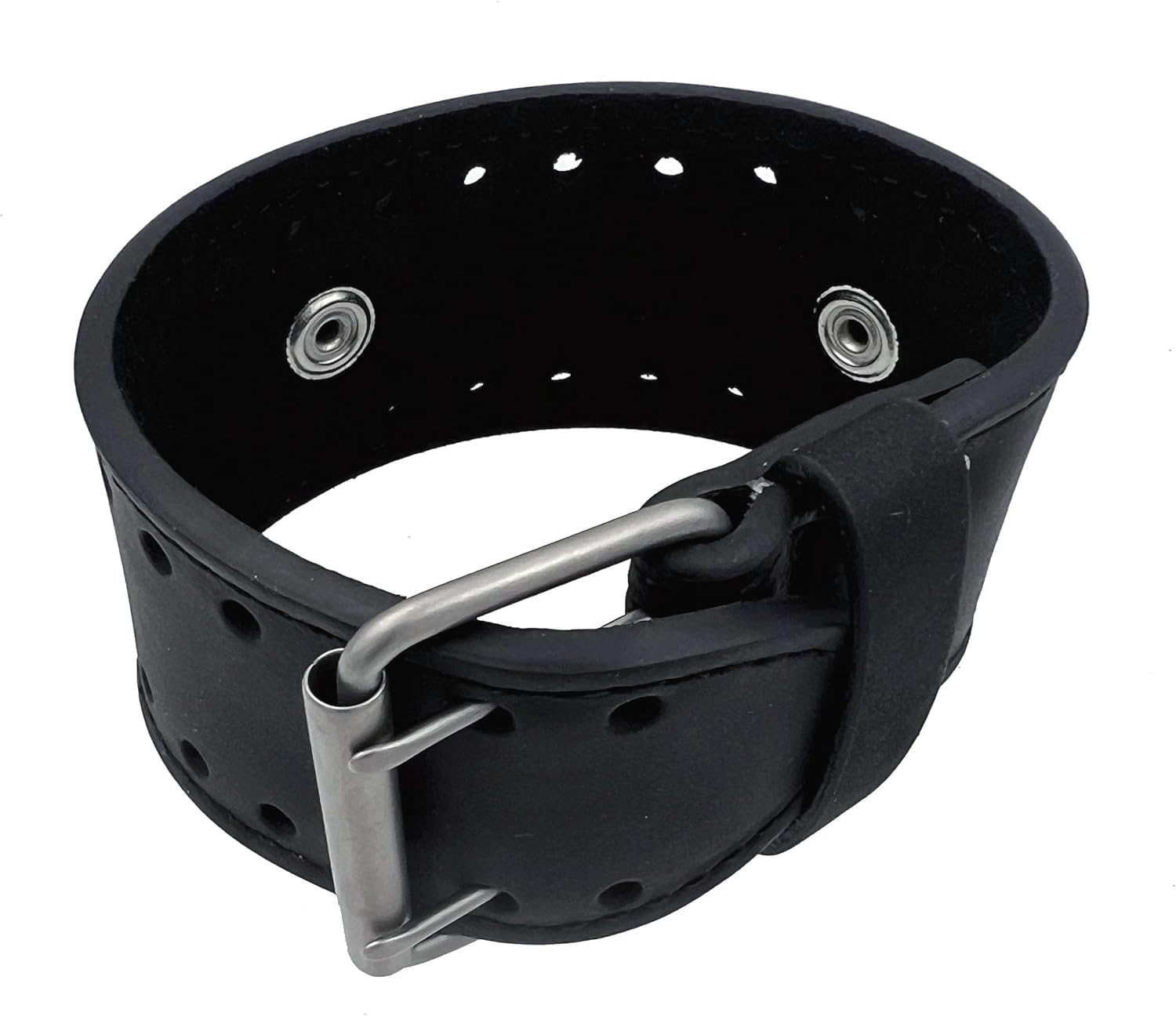 REV Crazy Horse Leather Strap Lug Width Wide Black Cuff Watch Band CHO-K 20mm -22mm