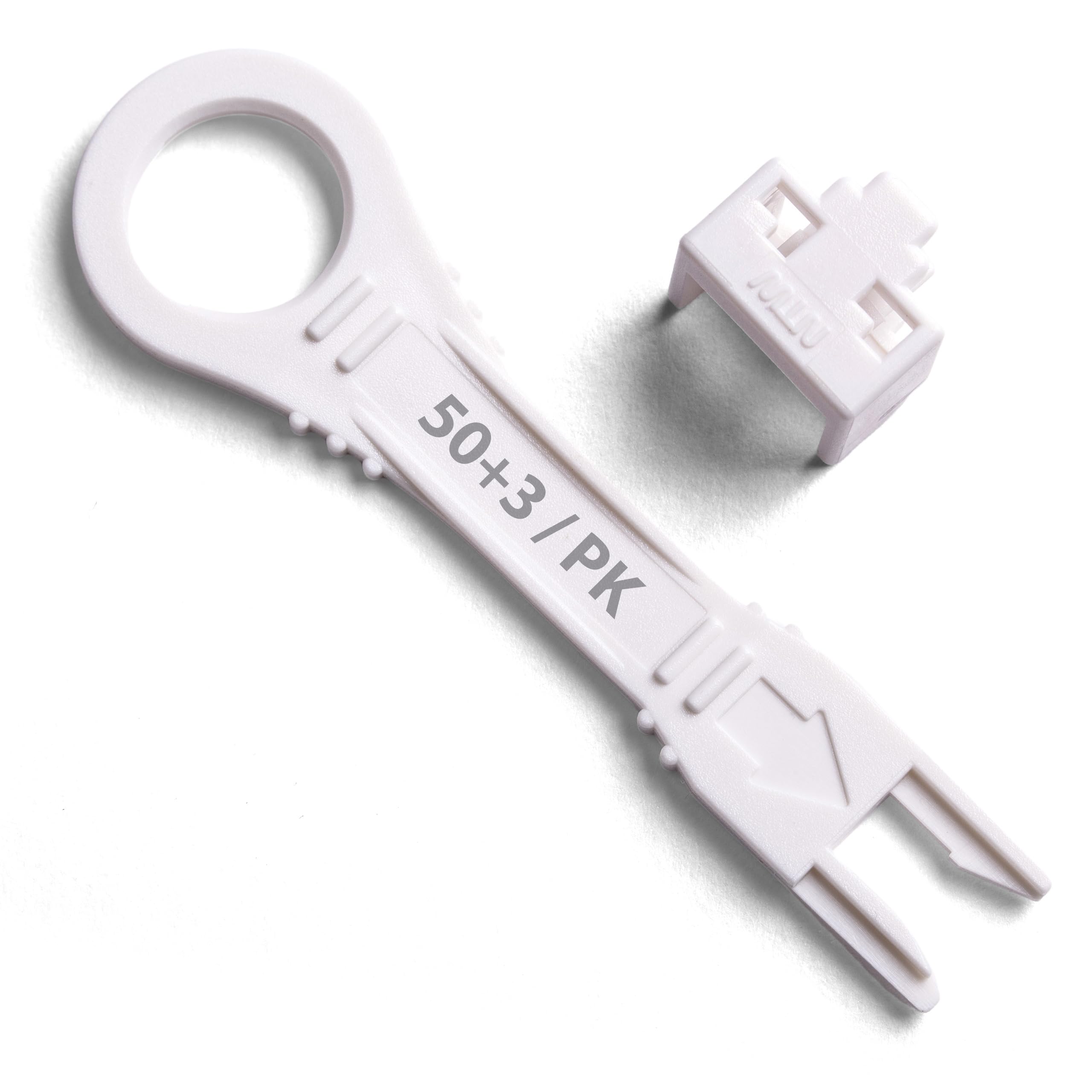 NTW RJ45 Port Blocker & Dust Cover, Network Port Lock, Ethernet Port Protector, LAN Cable Lock, Secure RJ45 Connector with Color Coded Keys, TAA Compliant, 50 Locks