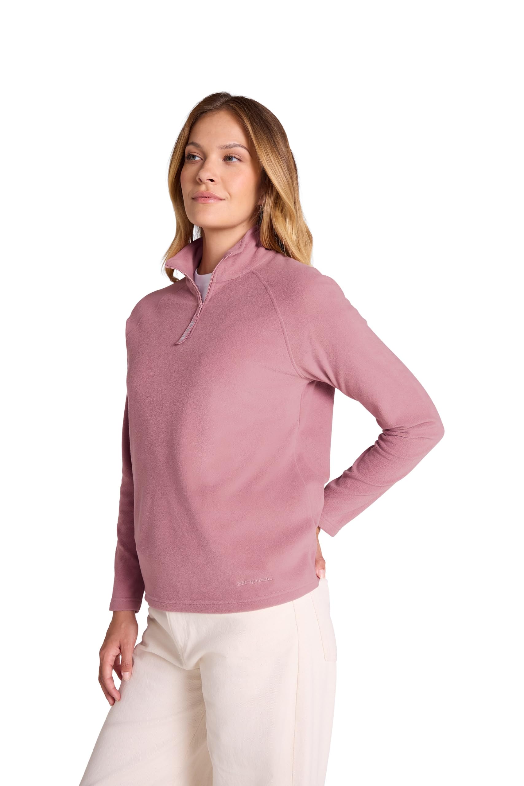 Animal Women's Pale Pink Prague Half-Zip Fleece