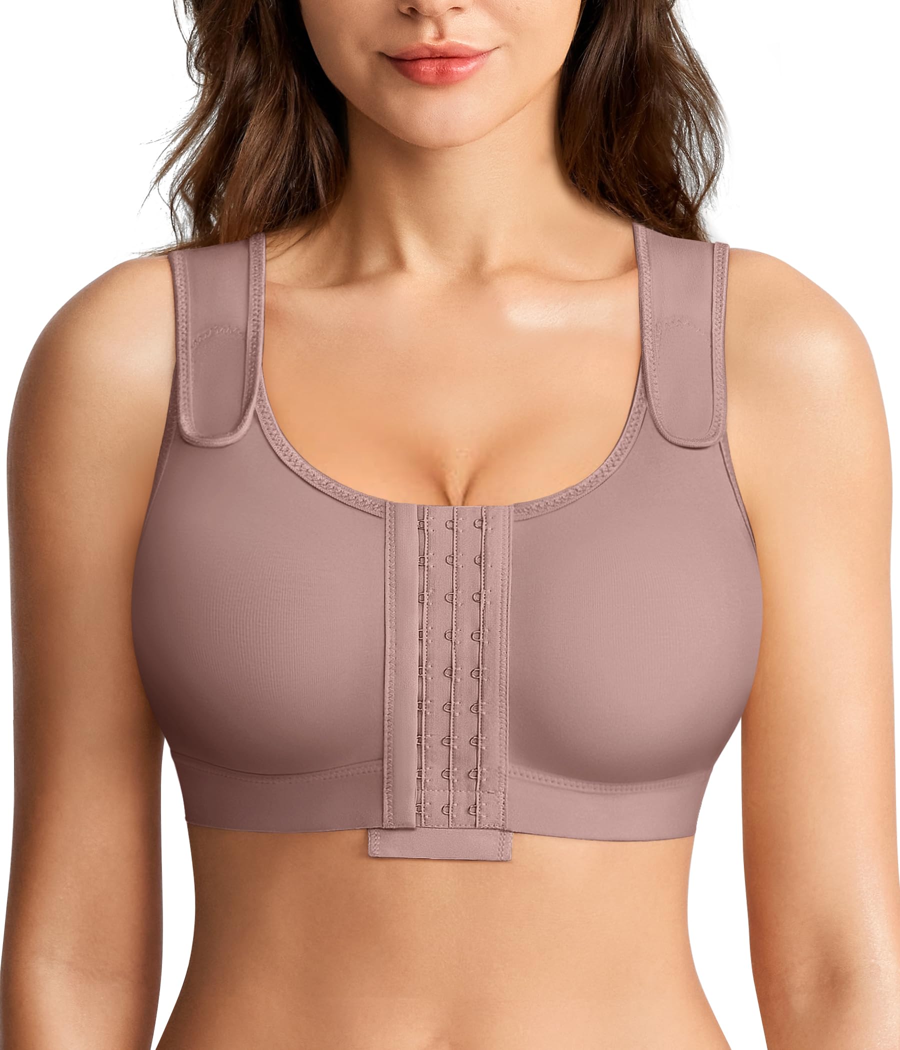 BRABIC Post Surgery Compression Front Closure Bras for Women Surgical