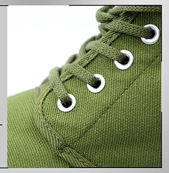 ミリタリーブーツ 緑色 キャンバス製 Amazon.co.jp: ミリタリーブーツ メンズ スニーカー 緑 解放軍