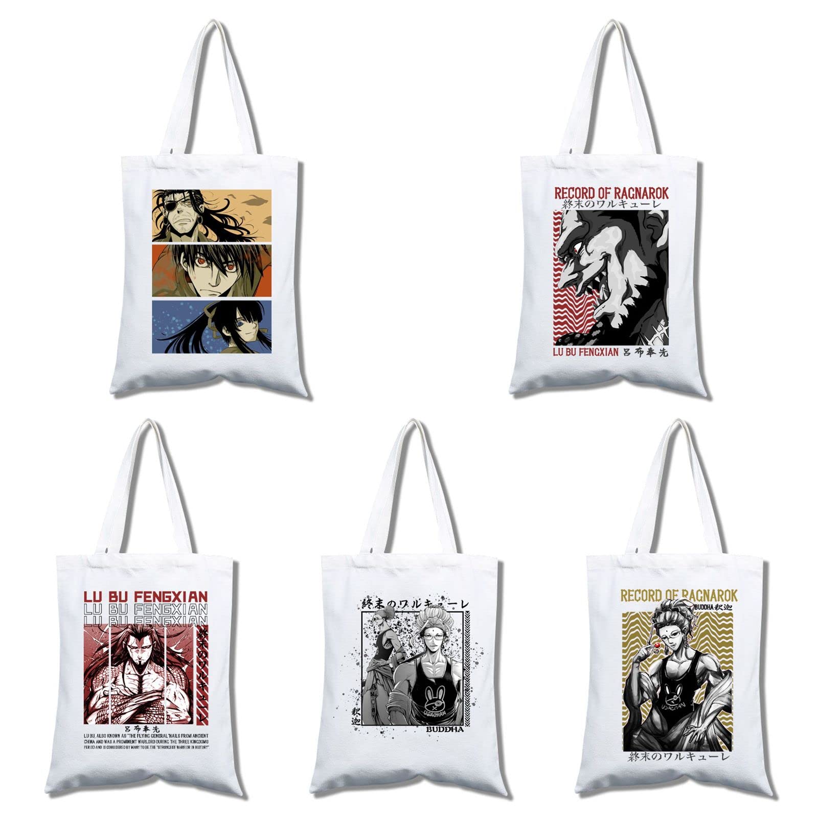 終末のワルキューレ トートバッグ 釈迦 キャンバスバック 大容量 通勤 通学 旅行 肩掛けバッグ 男女兼用 軽量 手提げ袋 萌えグッズ ギフト プレゼント (02)