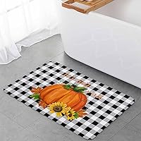 Vista 5 de Tapete de baño con texto en inglés "It's Fall Y'all", antideslizante, suave, absorbente, tapete de baño para cocina, entrada/piso, 23.6 x 15.7