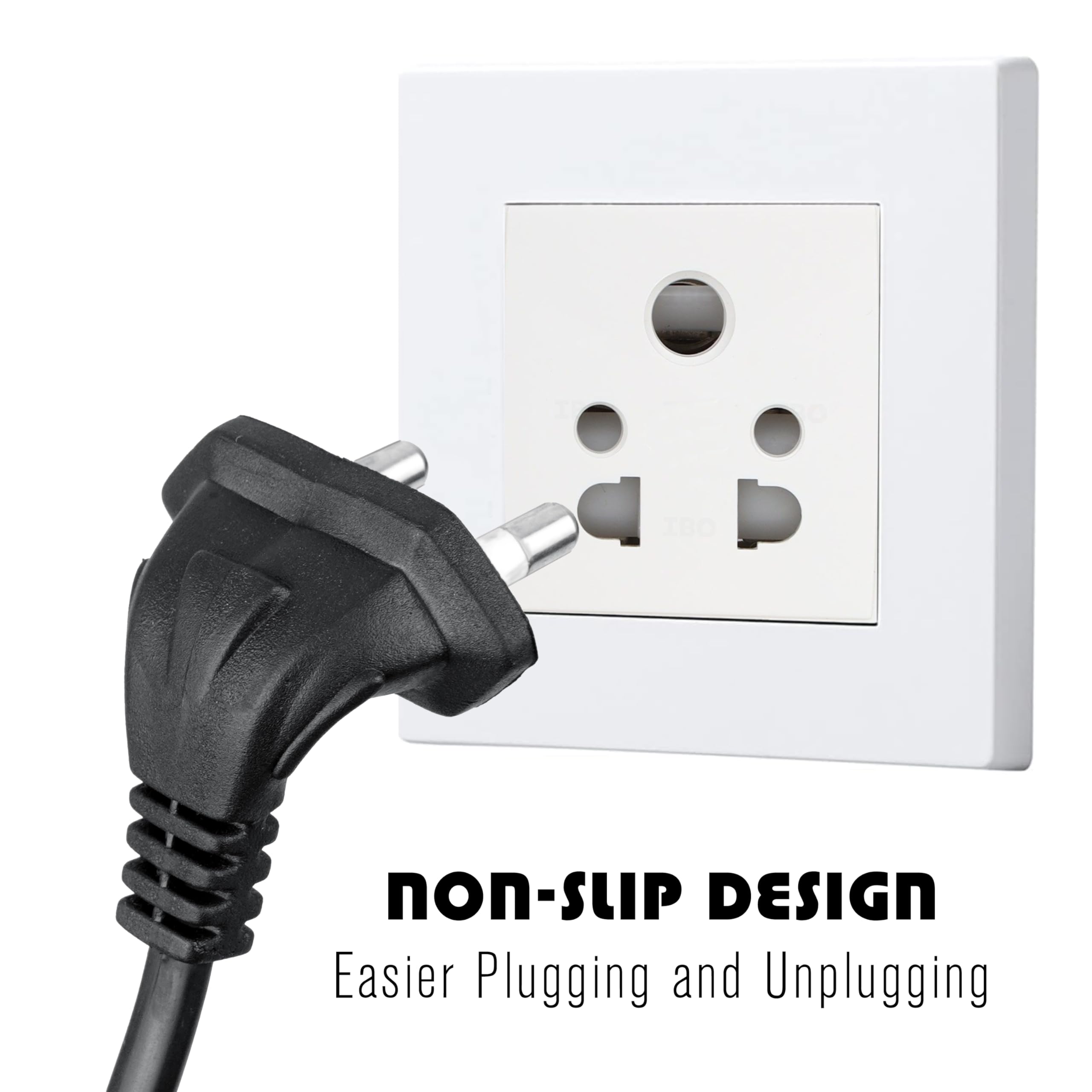 Storite 2M 2-pin L-Shape Universal Replacement AC Power Cord 2