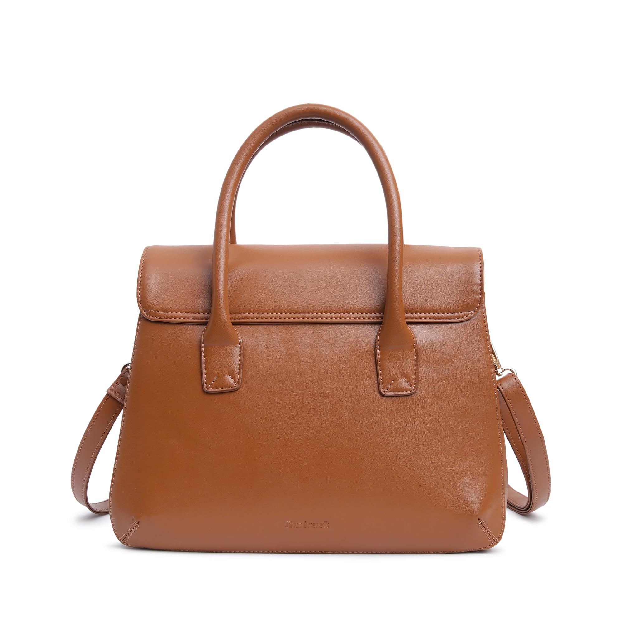 Fastrack Large Satchel Bag for Women | Structured, Stylish Bag With Spacious Compartments | Classic Work Bag Made of Faux Leather (Tan) (B0D2R7ZN2N) Amazon Price History, Amazon Price Tracker