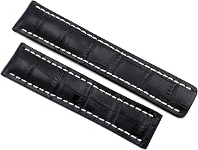 Sulla Alligator embossed watch strap, handmade in Germany, compatible with Breitling folding clasp