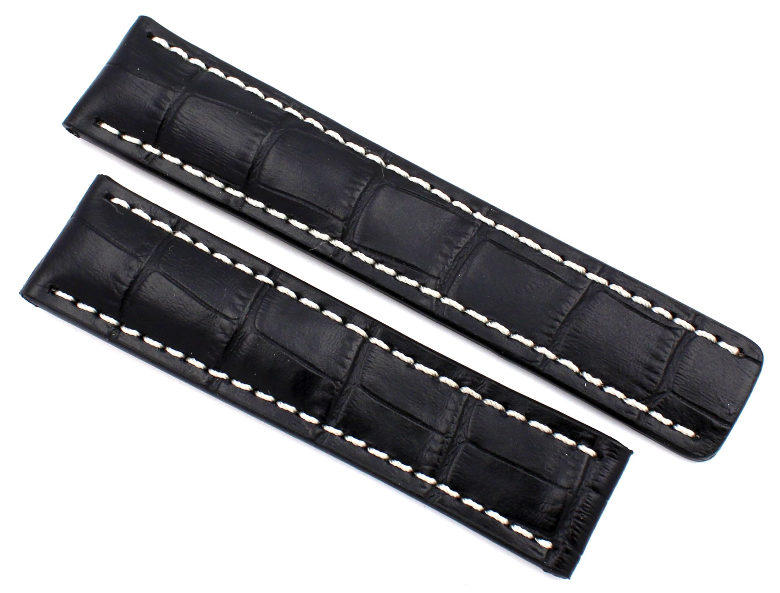 Sulla Bracelet de montre gaufré alligator fabriqué à la main en Allemagne - Compatible avec la boucle déployante Breitling