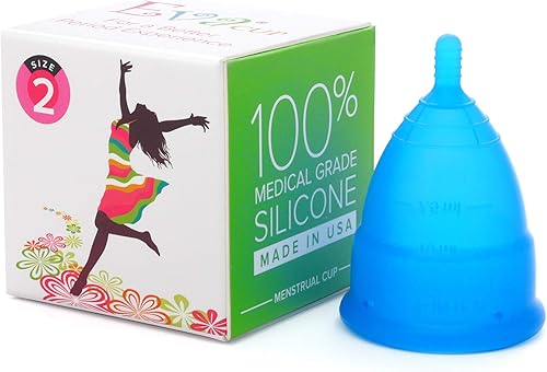 Miniatura 1 de Anigan EvaCup - Taza menstrual pequeña, reutilizable para el período, tampón y almohadilla alternativa - flujo regular y pesado (pequeño, Aqua)