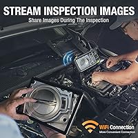 Vista 6 de Triple Lens Borescope with 7" IPS Screen, Teslong 1080P HD Industrial Endoscope Inspection Camera with Light, 16.5FT Flexible Automotive Mechanic