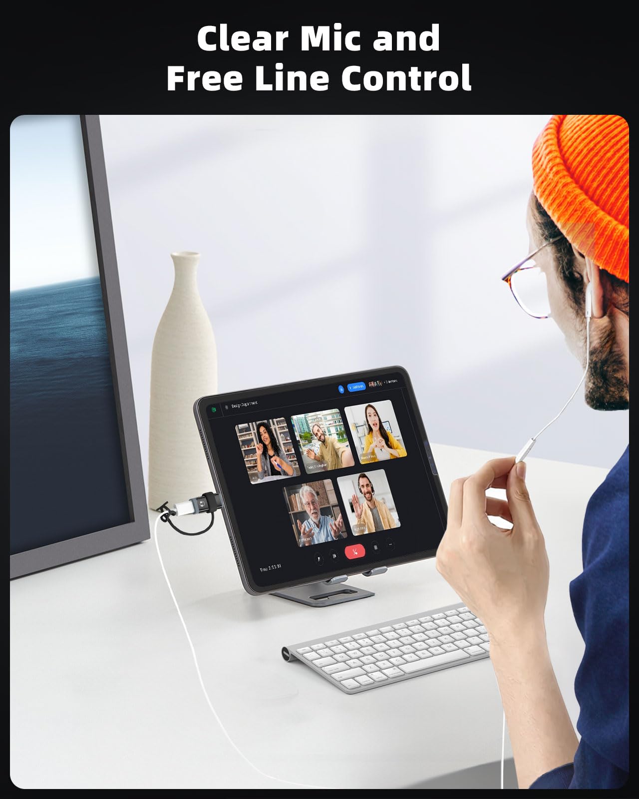 Adattatore Audio MoKo Da Lightning A USB C - Per Cuffie IPhone Su Dispositivi USB C - Bianco - Foto 5