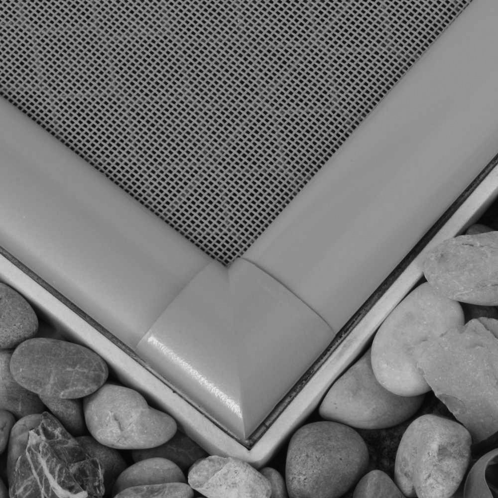 DILUMA Lichtschachtabdeckung Profi 115x60 cm 3er Set - Kellerschachtabdeckung mit Rahmen aus Aluminium und hochresistentem Pet-Screen Gewebe - kürzbare Schachtabdeckung - Montage ohne Bohren