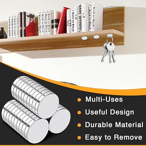 Miniatura 4 de TRYMAG 60 unidades de imanes de neodimio pequeños para refrigerador de tierras raras de 10 x 2 mm, imanes redondos pequeños multiusos en miniatura