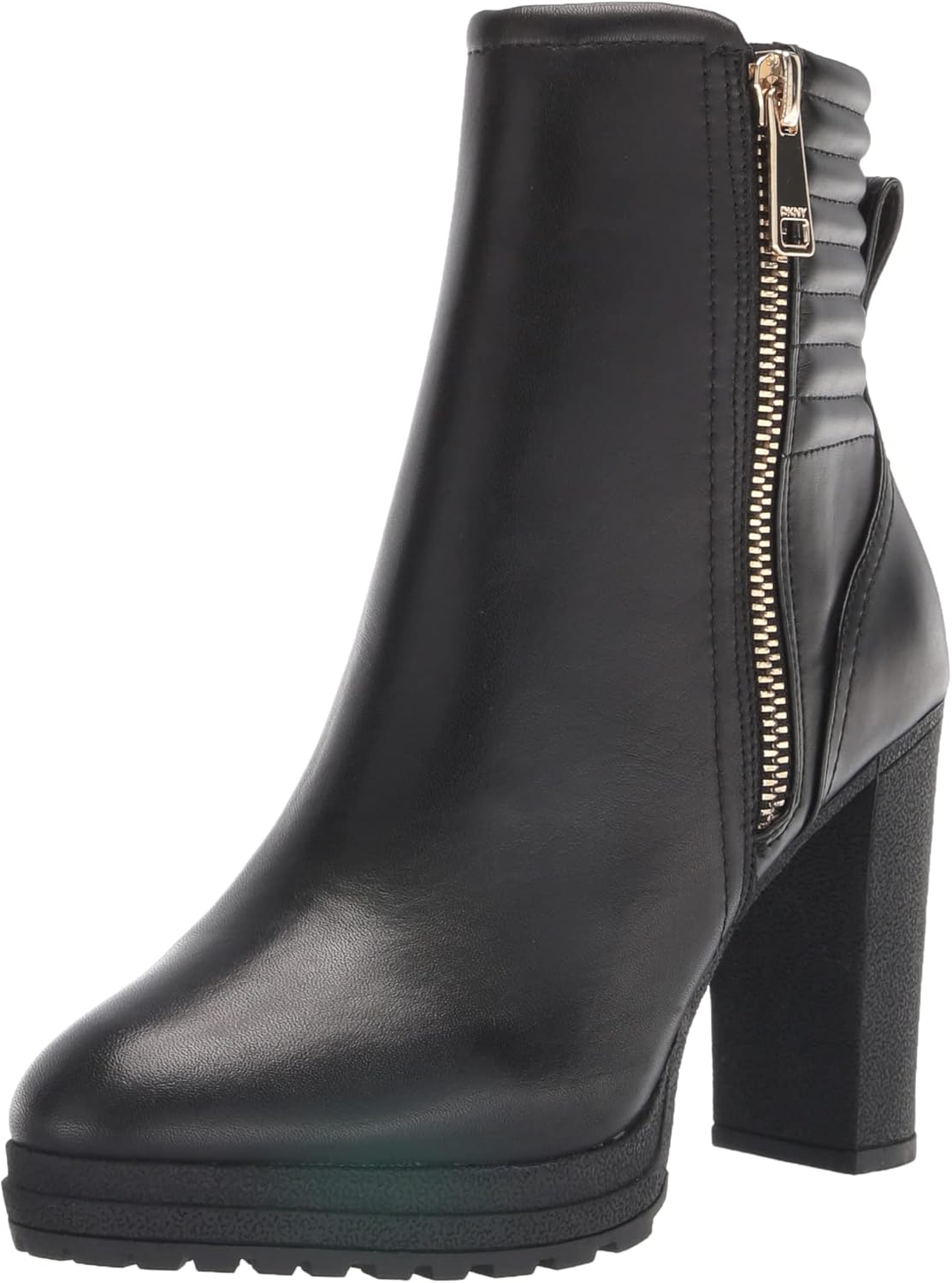 DKNY Women's High Heel Ankle Boot Fashion, Black Thames, 9