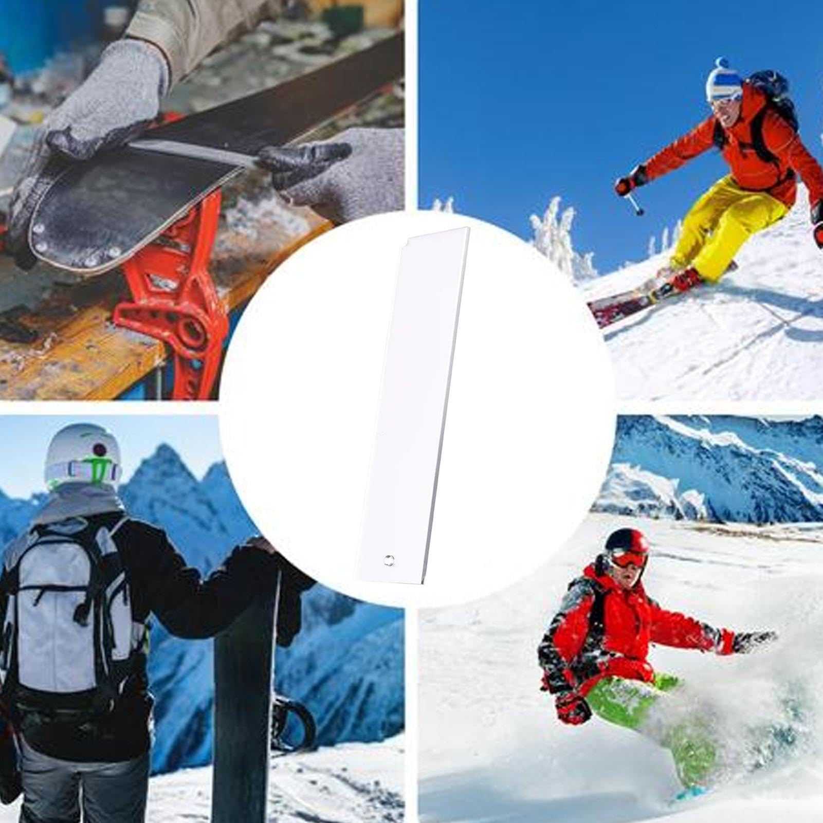 Raspador de cera para snowboard, esquí y surf | Herramienta de encerado con muesca
