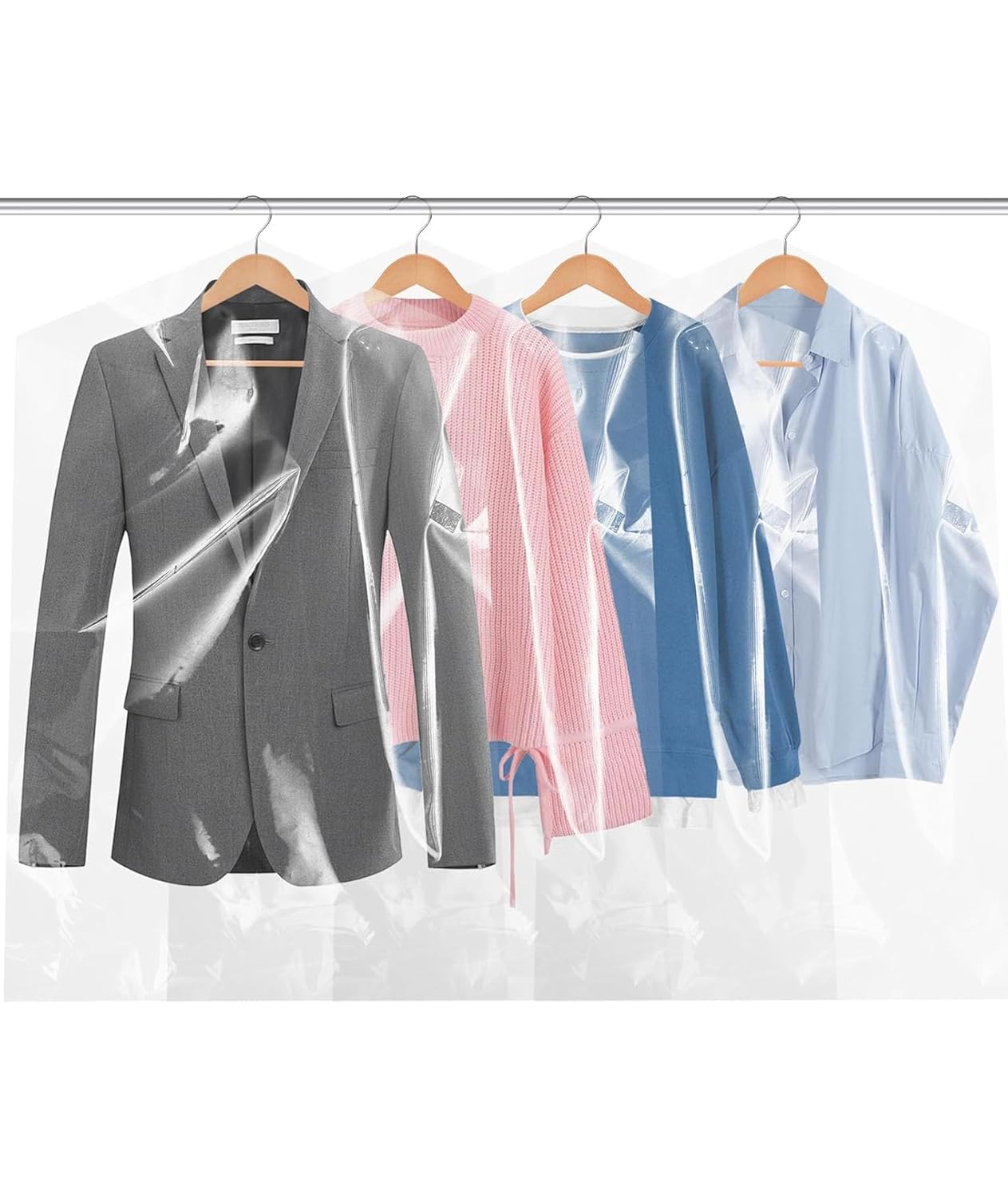 30Pcs Transparent Bags, Covers For Clothes, Plastic Bags For Packing, Transparent Clothing Dustproof Cover, Universal Size 23.6 x 35.4 In, 10 cm , 10 cm , 0.5 cm 30Pcs Transparent Bags, Covers For Clothes, Plastic Bags For Packing, Transparent Clothing Dustproof Cover, Universal Size 23.6 x 35.4 In, 10 cm , 10 cm , 0.5 cm