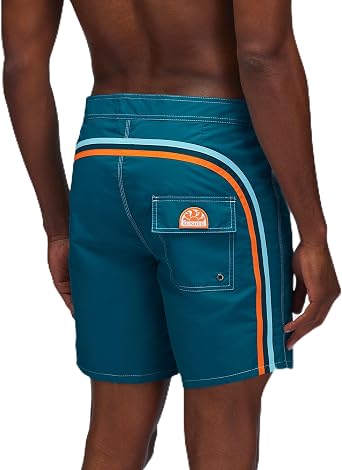 SUNDEK Mens Fixed Waist Boardshort, Swim Trunks 16 Length 7.5 Inseam