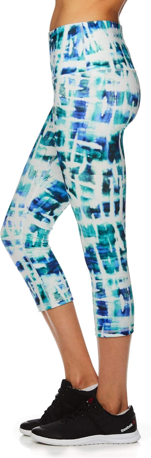 Reebok Womens Tye Dye Highrise Compression Athletic Pants - Image 2