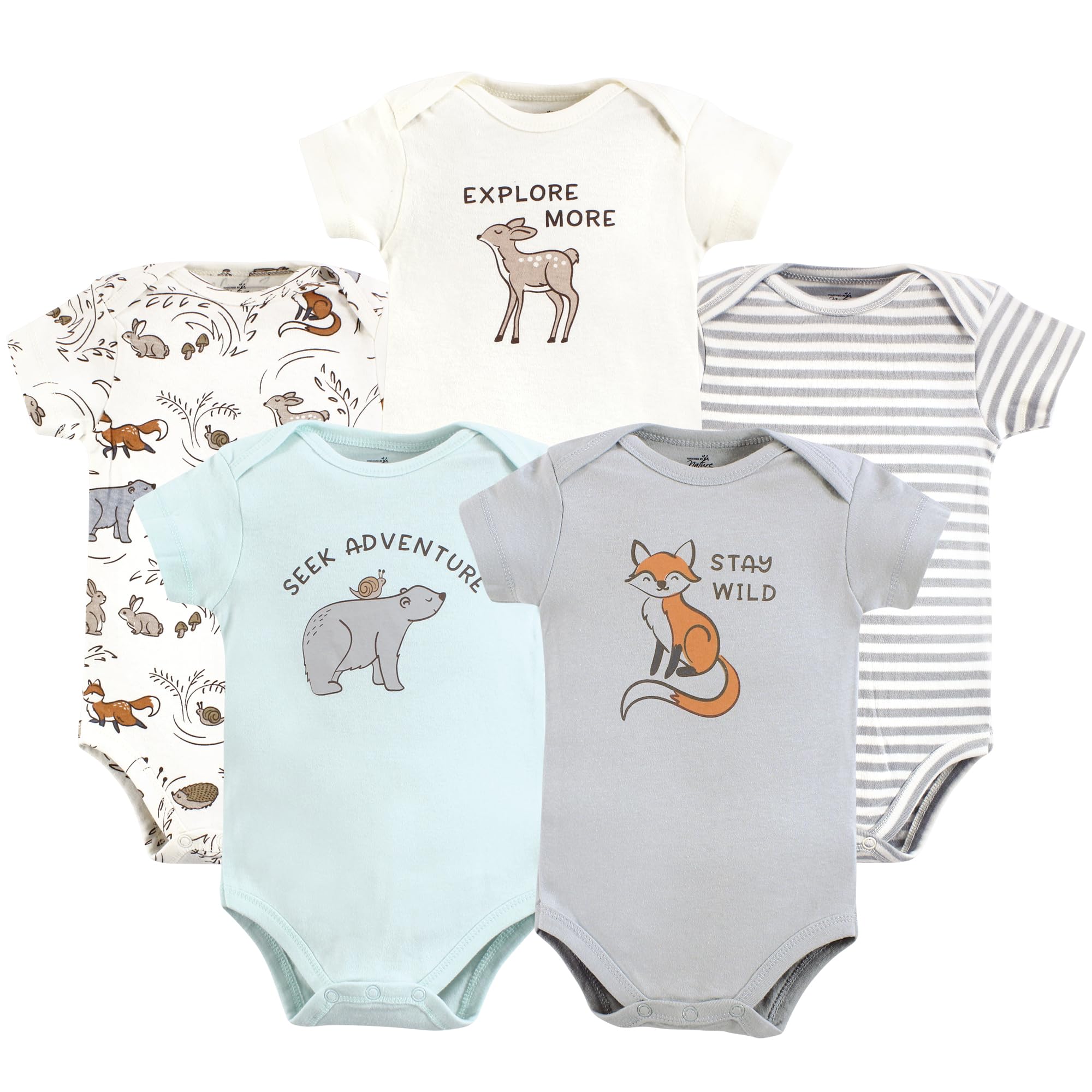 Touched by NatureUnisex Baby Organic Cotton Bodysuits
