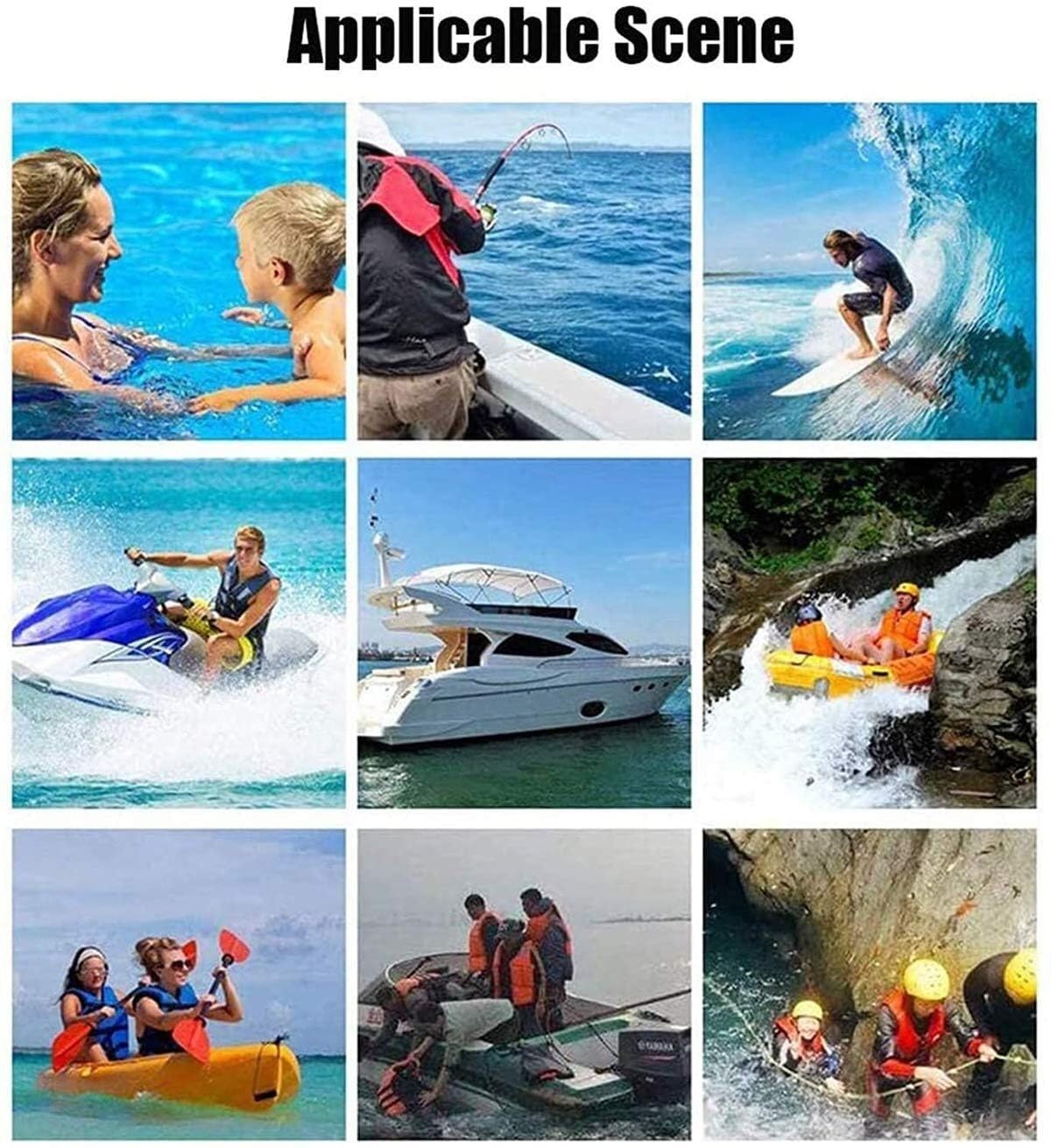 Unisex Hohe Auftriebskraft Tragbar Schwimnweste Abnehmbarer EPE Schaum Neopren für Kajak Angeln Segeln Surfen Bootfahren Sicherheit