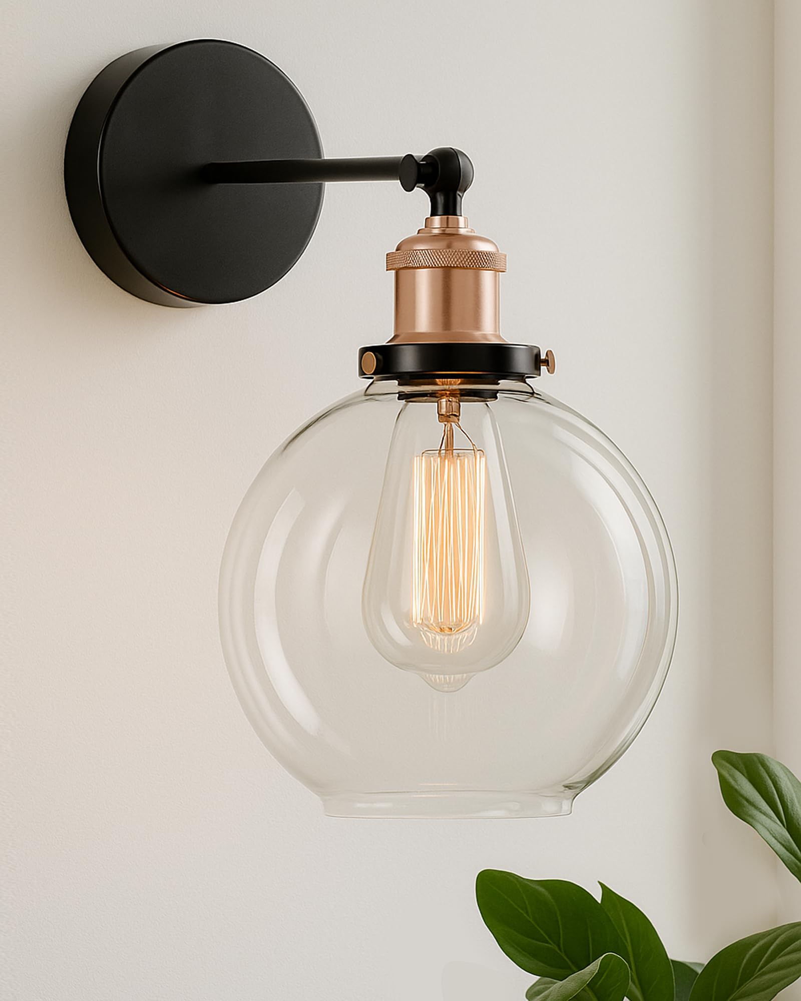 Homesake Edison Wall Lamp - Rose Gold Industrial -1