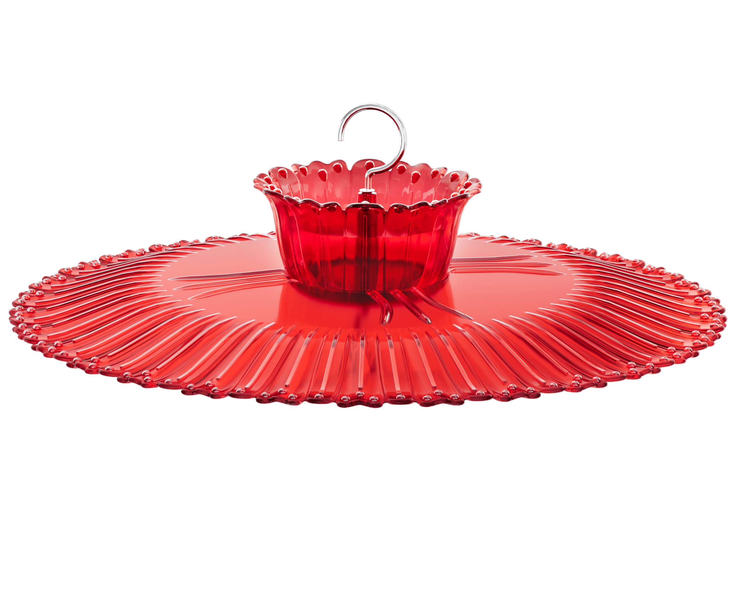 iBorn 10.6 inch Fuchsia Hummingbird Feeder Sun Baffle