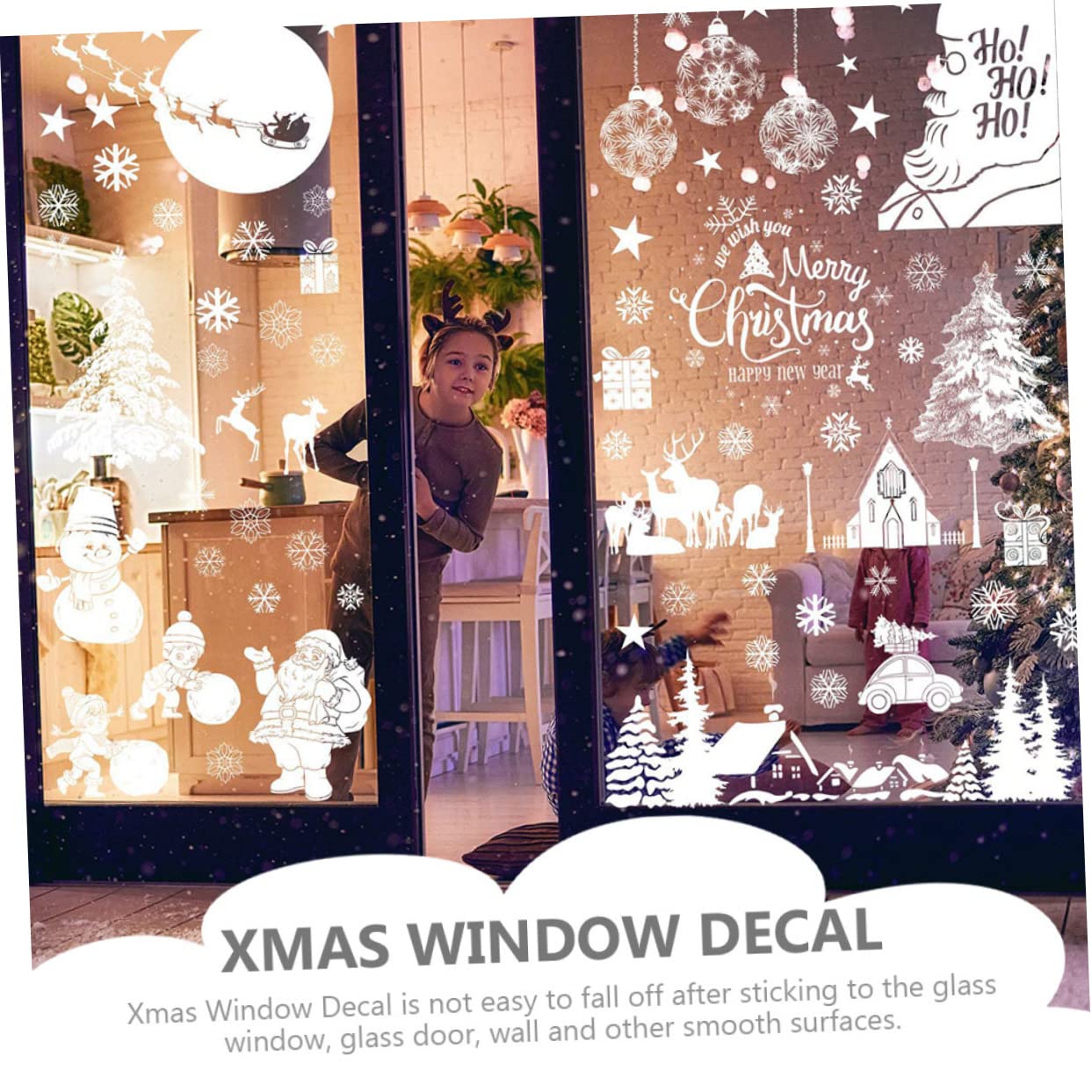 Alipis 27 Fogli Adesivi Natalizi Adesivo Frigorifero Natalizio Vetrofanie Per Feste Adesivi Per Finestre Con Pupazzo Di Neve Vetrofanie Rimovibili Murales Natalizi Natale Bianca Pvc