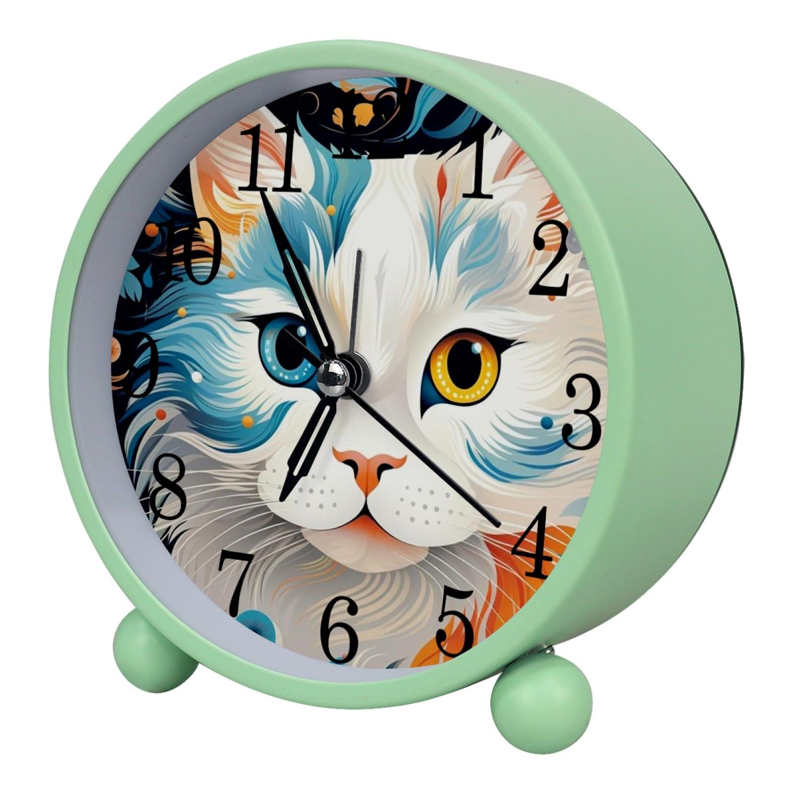 etoenbrc Battery Operated Clock Slient Plastic Table Clock Battery Operated Bedside Alarm Clock with Light for Bedroom Living Room(Color115)