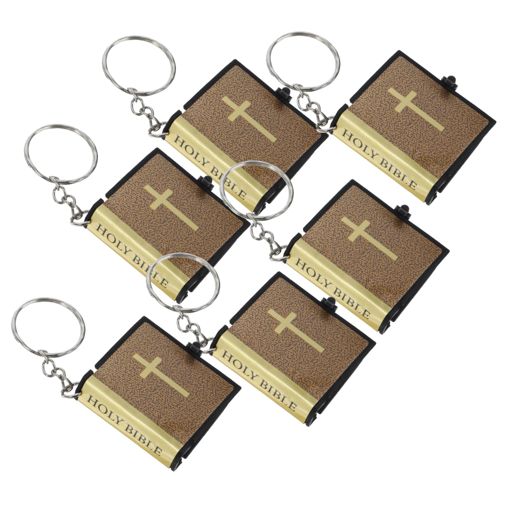 50piezas Llaveros Religiosos Colgante De Biblia Adornos Para Bautizo Decorativos Para Claves y Bolsos Diseño Atractivo y Cómodo Para Hombres y Mujeres