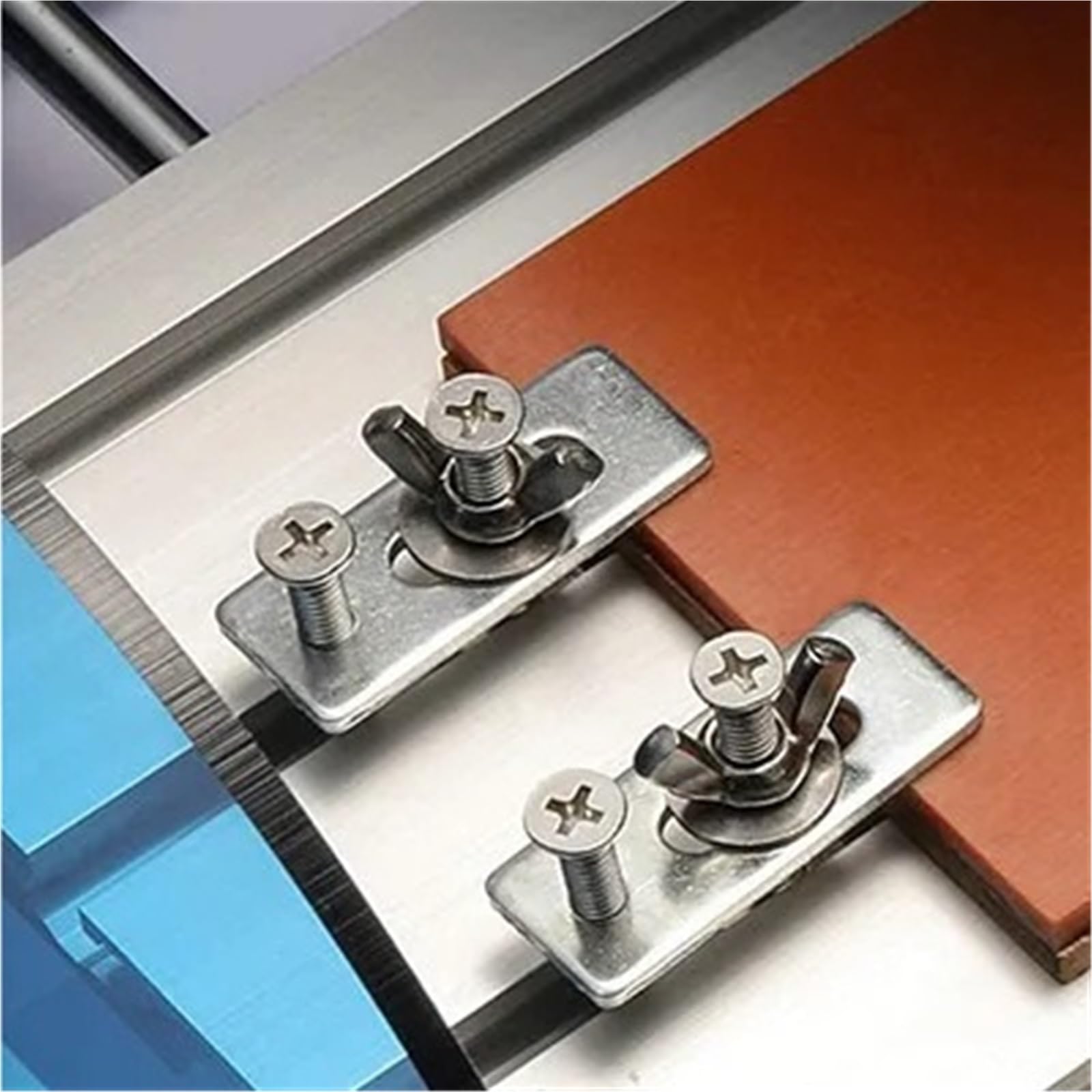 Abrazaderas de sujeción en T Track para carpintería, paquete de 4, herramientas de posicionamiento de hardware de metal para proyectos de carpintería