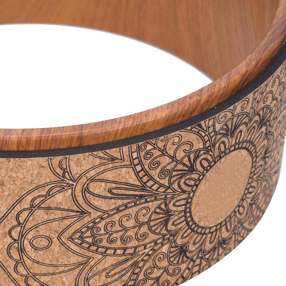 Haofy Ruota per Yoga, Supporto per Lo Stretching della Schiena per Allenamento di flessibilità con capacità di 440 Libbre e Cuscinetto in Gomma PU da 5 Mm, Ideale per la Palestra Domestica e l'uso da