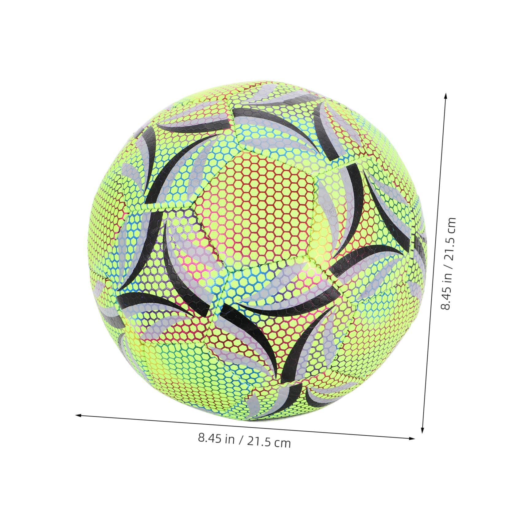 Toyvian Pelota de Fútbol Glow In The Dark para Entrenamiento Adultos de Fútbol de Rendimiento para Partidos de Día y Noche Superficie Ergonómica y Diseño Luminiscente