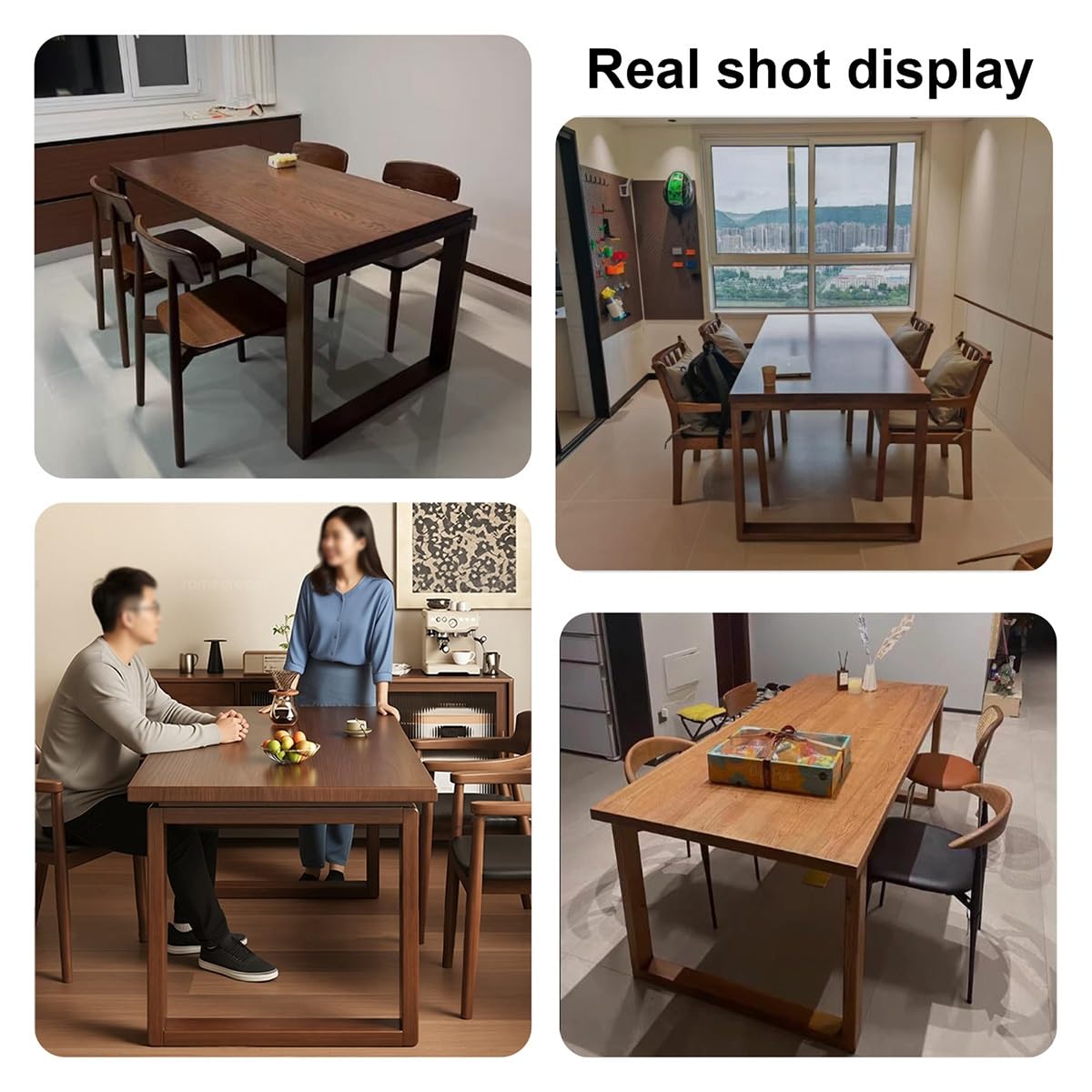 Table A Manger Bois, Table De Salle A Manger pour 4 À 6 Personnes, Tables De Cuisine Rectangulaire, Facile À Assembler pour Cuisine, Salon(120 * 60 * 75cm)