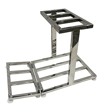 RATISON Stainless Steel Topless Triple Three Inverter Battery UPS Stand for Three Batteries (Fit to Every Inverter Battery Easily) with Adjuster Heavy Duty Stand