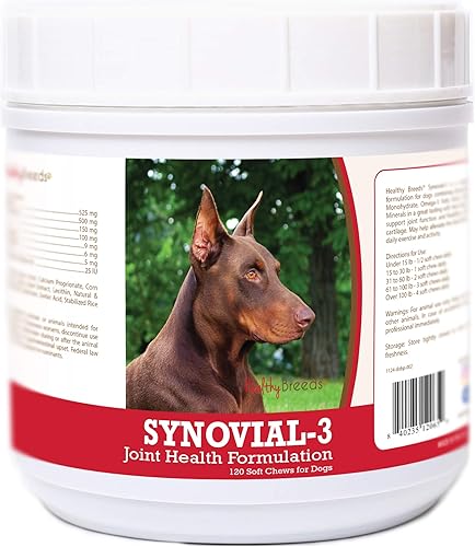 Healthy Breeds Doberman Pinscher Synovial-3 Formulación de salud articular 120 unidades