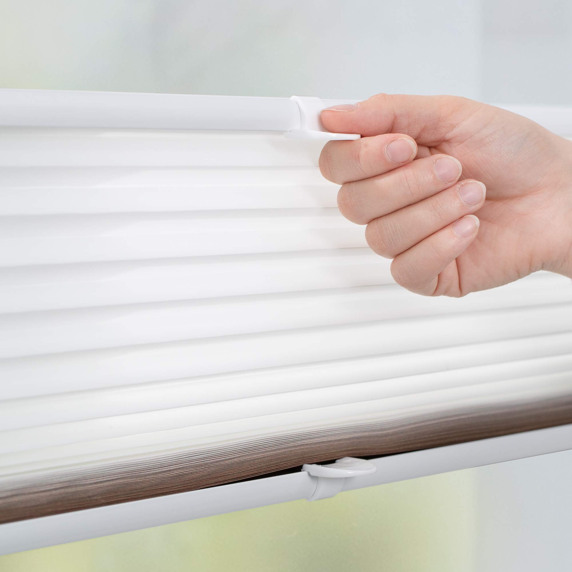 Khome K-home Klemmfix-Plissee Farbverlauf Braun 65cm x 130cm (B x L) – Bild 2