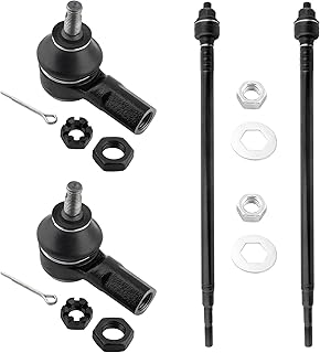 WEDOAUTO 4Pcs Front Suspension Kit Inner and Outer Tie Rod Ends Set Fit For Acura EL 2001-2005, For Honda Civic 2001 2002 2003 2004 2005 1.7L L4 Sedan Coupe Replace# ES3581 EV469