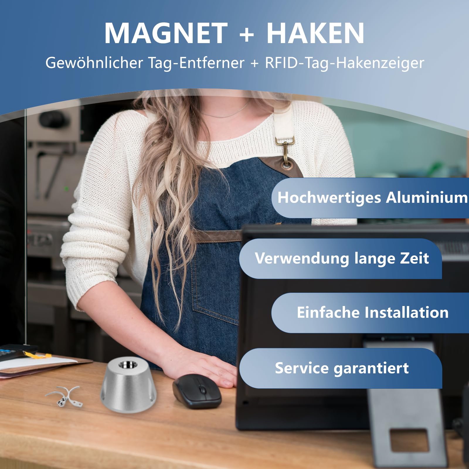 Magnetlöser für Sicherungsetiketten,Diebstahlsicherung Magnet Etiketten Entferner Kleidung EAS Systeme Magnetentferner mit Befestigungslöchern (QL+gz)