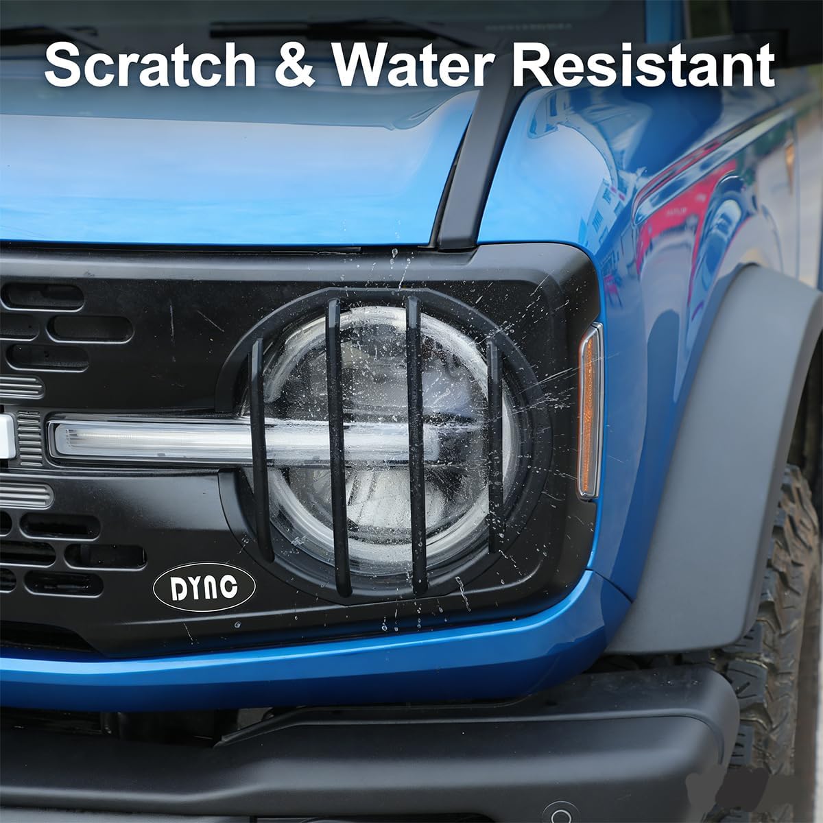Front Headlight Guards Cover Trim Protector for Ford Bronco 2021-2026 Front Grill Frame Grille Lamp Guards Decoration Exterior Accessories Black B